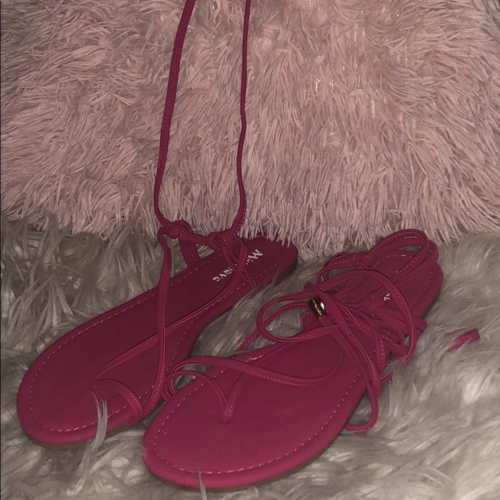 Pink Strappy Sandals